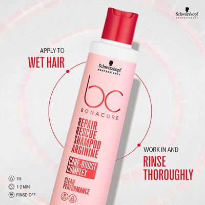 Schwarzkopf Professional Bonacure Repair Rescue Shampoo with Arginine and Vegan Keratin 250 ml - Shampoos