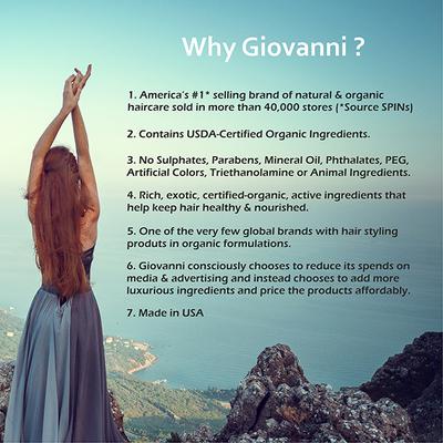 Giovanni Organic LA Hold Natural Styling Gel Strong Hold 200 ml - Hair Gels & Waxes