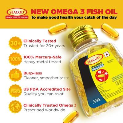 Seacod Omega 3 Fish Oil Capsule 60's - Multi-Vitamins