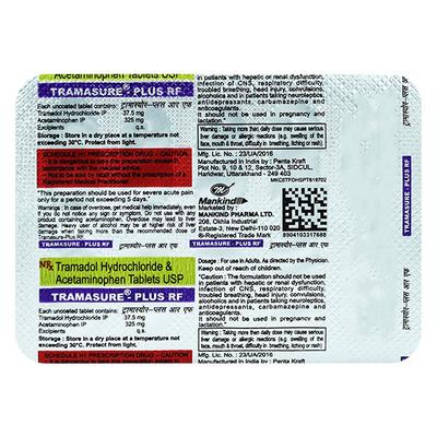 TRAMASURE PLUS RF Tablet 10's - Pain relief-Nsa