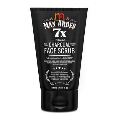 Man Arden 7X Activated Charcoal Face Scrub 100 ml - Face Scrubs