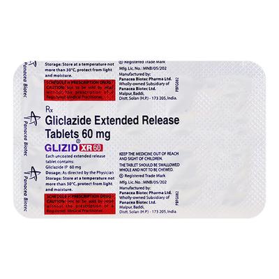 GLIZID XR 60 Tablet 10's - Diabetes-Ant