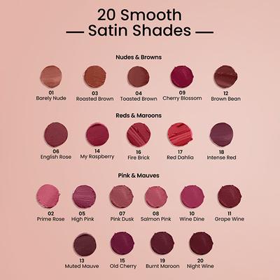 Swiss Beauty Satin Comfort Lipstick-Wine Dine 3 gm - Lipsticks