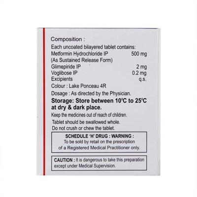 Glimisave MV 2 Tablet 15'S - Diabetes-Ant