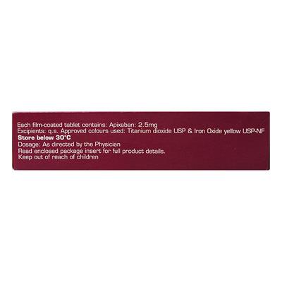 Eliquis 2.5mg Tablet 10'S - Blood Clot-Ant