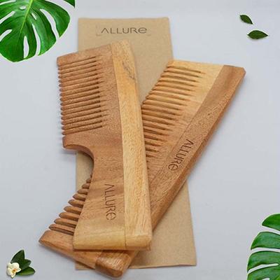 Allure Wooden Neem Comb (CD-01+CD-02) 1's - Hair Combs