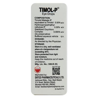 TIMOL P Eye Drops 5ml - Glaucoma-Ant