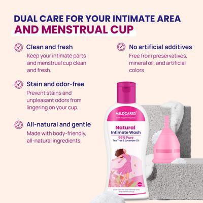 MildCares Natural Intimate Wash For Women (PacK of 2 x 100 ml) - Intimate Hygiene