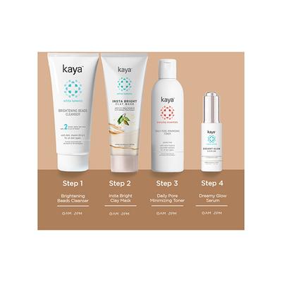 Kaya Insta Bright Clay Mask, For Clean, Clear, Even-Toned, Bright Skin 100 gm - Masks & Peels