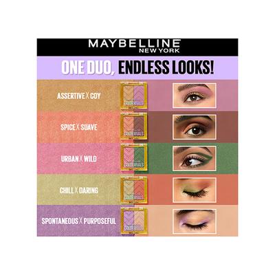 Maybelline New York Color Rivals Shadow Longwear Duo Eyeshadow Palette Chill x Daring 3 gm - Eyeliners