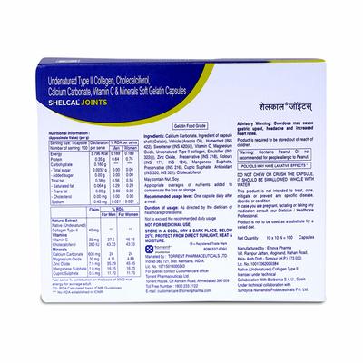 SHELCAL JOINTS Capsule 10's - Supplements-Sup