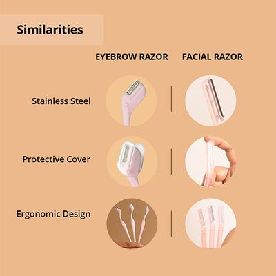 Carmesi Natural Facial Hair Removal Combo, 1 Facial Razor & 1 Eyebrow Razor 2's - Face & Eyebrow Razors