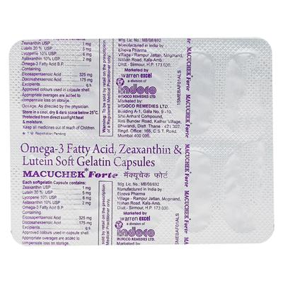 Macuchek Forte Capsule 10'S - Supplements-Sup