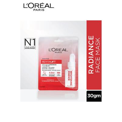 L'Oreal Paris Revitalift Essence Face Sheet Mask, Brightening And Hydrating 30 Gm - Sheet Masks