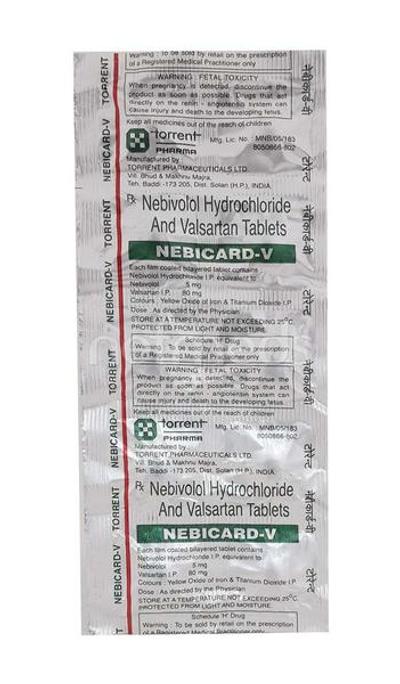 Nebicard V Tablet 10'S - Hypertension-Ang