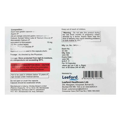 CARDIOZEN ASP 10 Capsule 10's - High Cholesterol-Dys
