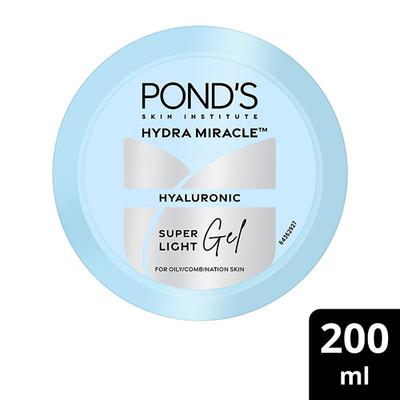 Ponds Super Light Gel Oil-Free Moisturize with Hyaluronic Acid & Vitamin E - 200ml - Face Moisturizers