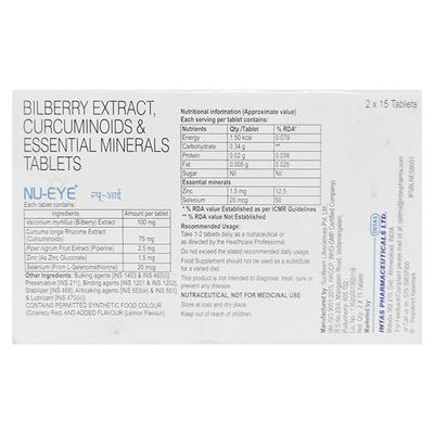 NU Eye Tablet 15'S - Supplements-Vam