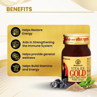 Baidyanath Vita Ex Gold Plus Capsule 20's - Sexual Healthcare
