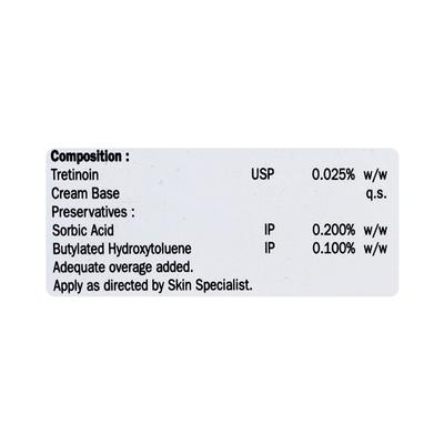 Tretin 0.025% Cream 30gm - Acne-Acn