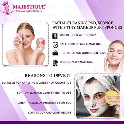 Majestique Makeup and Cleansing Set, Perfect for All Skin Types - 3Pcs/Multicolor 1's - Sponges & Applicators