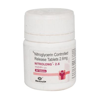 Nitrolong 2.6mg Tablet 30'S - Angina