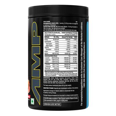 GNC AMP Gold Series BCAA Advanced Powder with Vitamin B6 - Kiwi Strawberry Flavour 400 gm - Bcaa Supplements