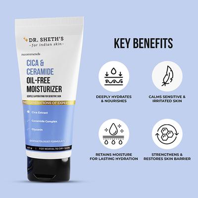 Dr. Sheth's Cica & Ceramide Oil-Free Moisturizer 50 g - Face Moisturizers
