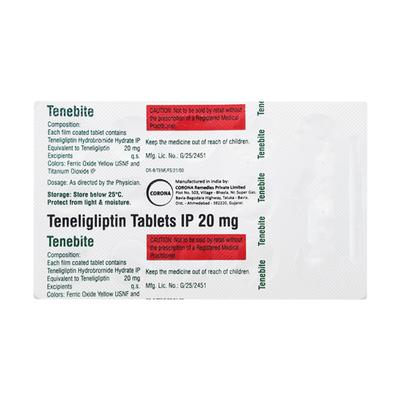 Tenebite 20mg Tablet 15'S - Diabetes-Ant