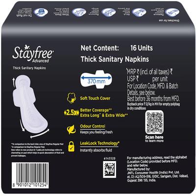 Stayfree New Advanced All Nights Soft Touch XXXL 16's - Sanitary Napkins