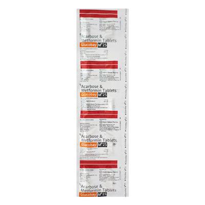 Glucobay M 25mg Tablet 10'S - Diabetes-Ant