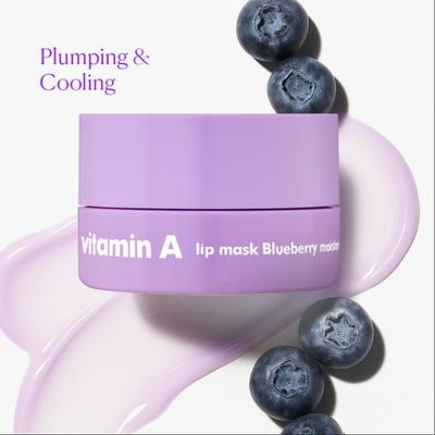 The Face Shop Vitamin A Lip Mask with Blueberry Extracts, Shea Butter for Soft, Plump Lips 7 gm - Lip Mask