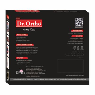 Dr. Ortho Knee Cap Pair - Black 1's - Knee/Ankle/Leg/Foot Supports