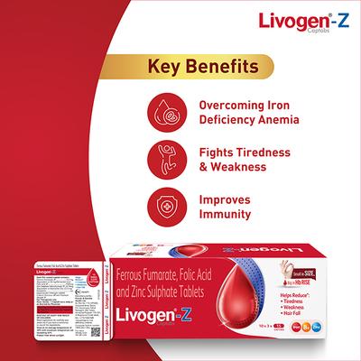 Livogen Z Captab 15'S - Iron Supplement/Anaemia-Vma