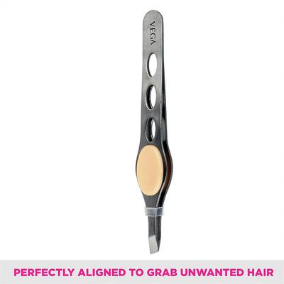 Vega Tweezer - Rubber Grip (TW - 04) 15 gm - Tweezers