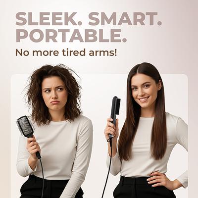 Tash Hair Glide Connect Lightweight Hair Straightener Brush With 11 Temperature Settings 1's - Straighteners