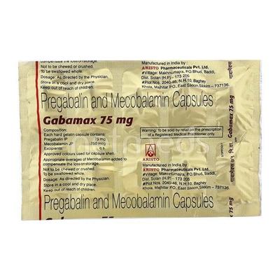 Gabamax 75mg Capsule 10'S - Neuropathic Pain-Dru