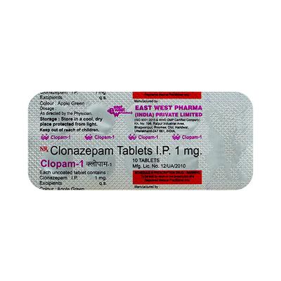 Clopam 1mg Tablet 10'S - Anxiety-Anx