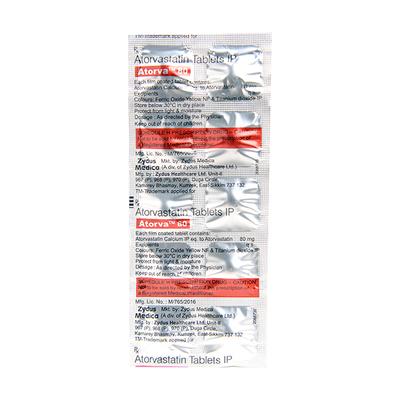 Atorva 80mg Tablet 10'S - High Cholesterol-Dys