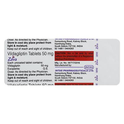 ZAVA 50mg Tablet 10's - Diabetes-Ant
