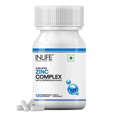 INLIFE Chelated Zinc Complex Veg Capsules 120's - Calcium And Minerals