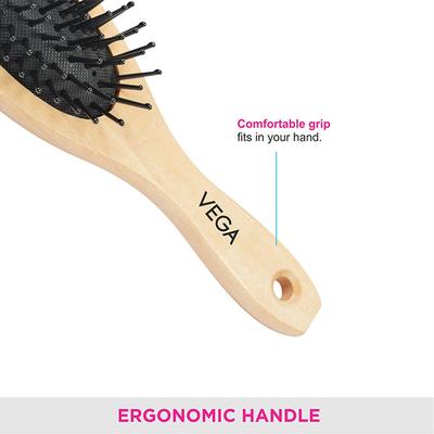 Vega Wooden Cushion Brush (E2 - Bb) - Hair Brushes