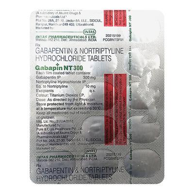 GABAPIN NT 300 Tablet 15's - Neuropathic Pain-Dru