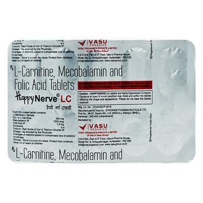 l carnitine overdose side effects HAPPY NERVE LC Tablet 10's Price, Uses, Side effects, Substitutes