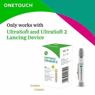 Onetouch Ultra Soft 2 Lancets 25's - Blood Glucose Monitors/Test Strips