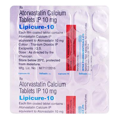 LIPICURE 10 Tablet 20's - High Cholesterol-Dys