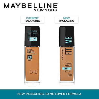 Maybelline New York Fit Me Matte + Poreless Liquid Foundation - 340 Cappucino 30 ml - Foundation