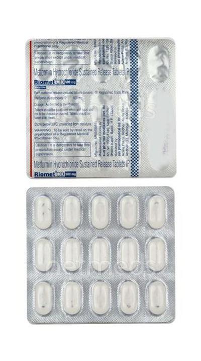 Riomet OD 500mg Tablet 15'S - Diabetes-Ant