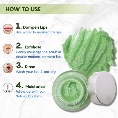 The Moms Co. Natural Exfoliating Lip Scrub with Sugar Powder and Cocoa Butter 25gm - Lip Scrubs