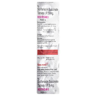 RESTREAM 5mg Tablet 10's - Bladder And Prostate Disorders-Dru